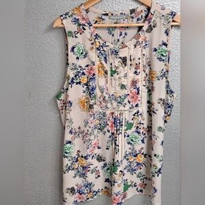 Daniel Rainn Cirion Floral Detail Button Blouse  Size XXL